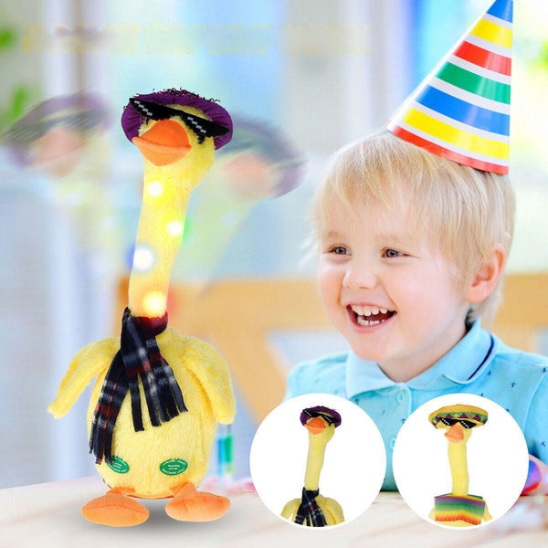 Kidst. Rechargeable Dancing Duck Plush Toy Singing, Talking & Dancing Cactus Toy - Babies Mart Australia