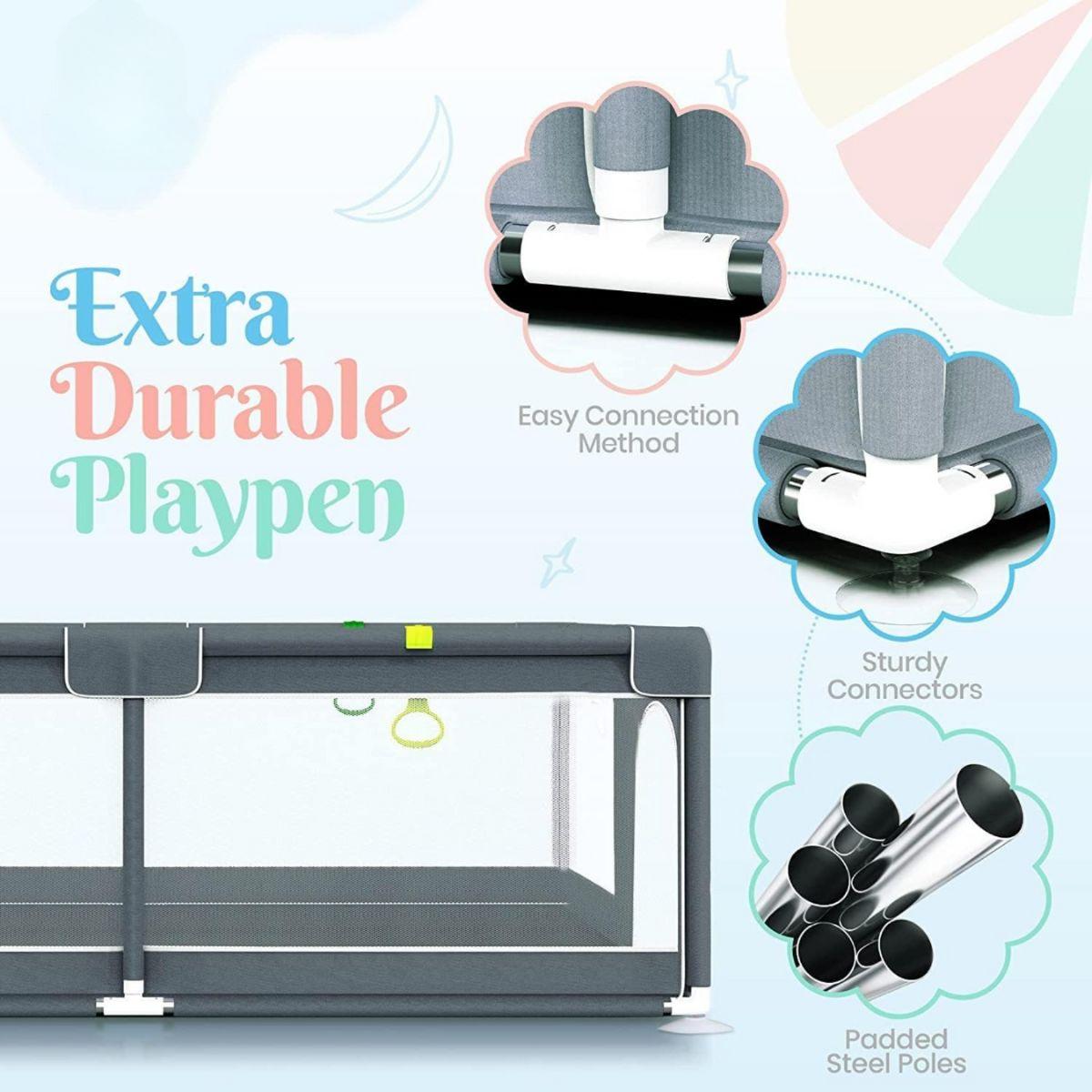 Toddly Explorer Max Baby Play Pen Safe, Stylish & Spacious for Your Child Baby Play Pen