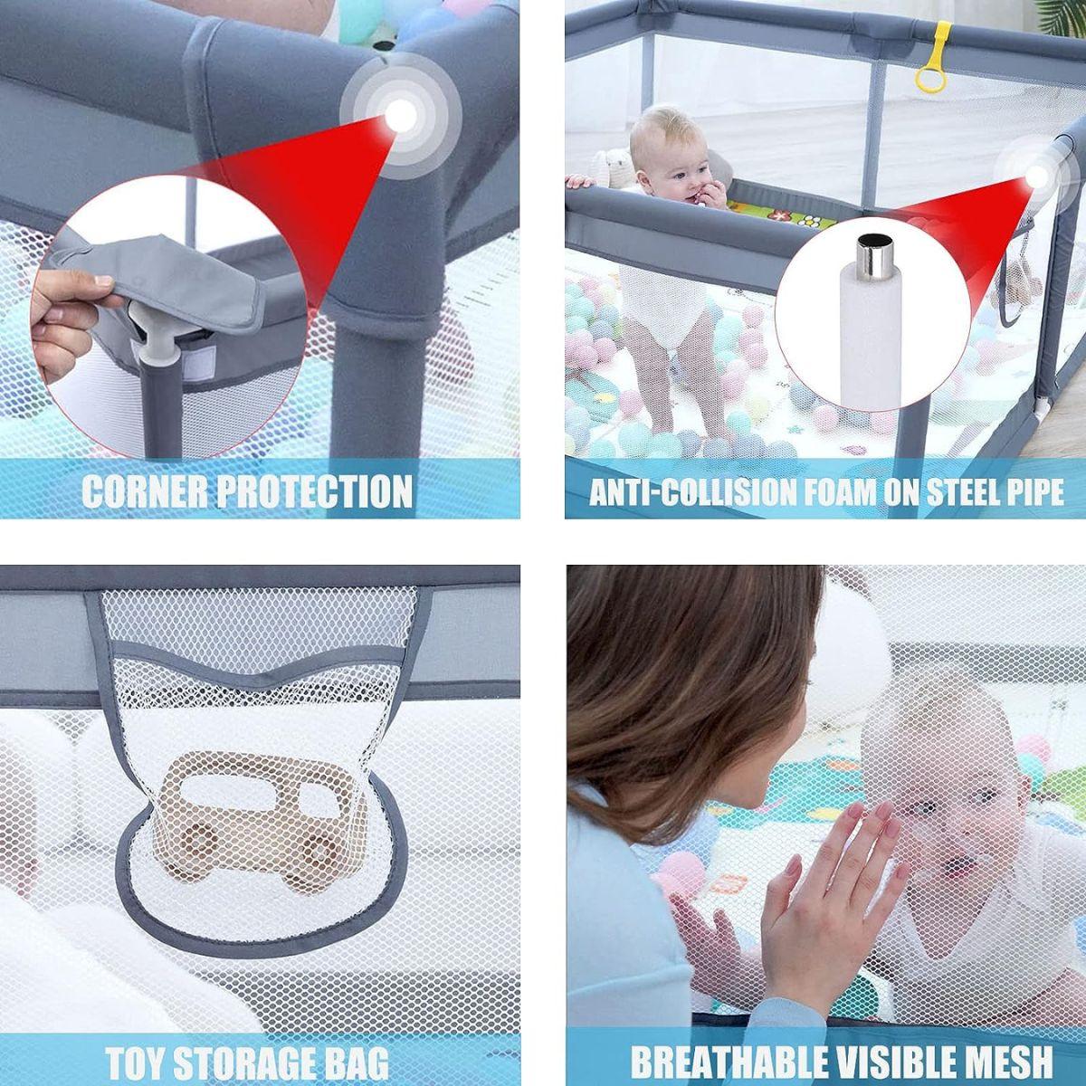 Toddly Explorer Max Baby Play Pen Safe, Stylish & Spacious for Your Child Baby Play Pen