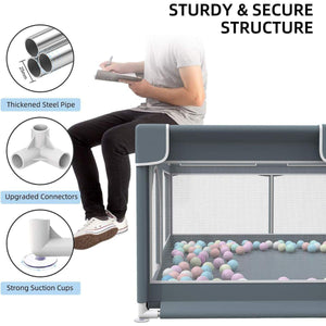 Toddly Explorer Max Baby Play Pen Safe, Stylish & Spacious for Your Child Baby Play Pen
