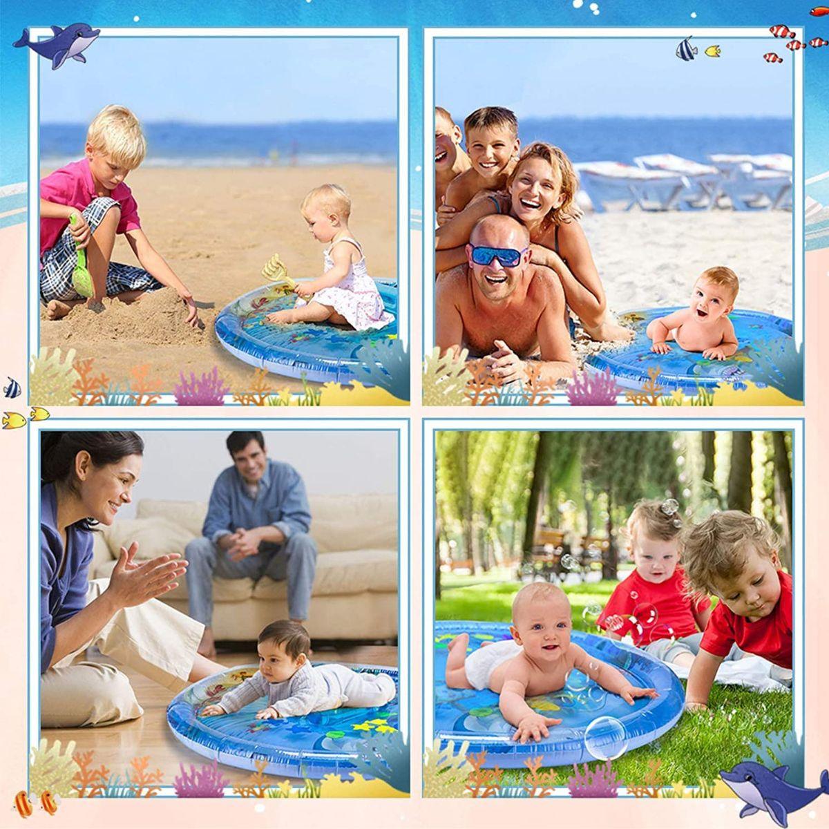 Toddly SplashJourney XL Inflatable Tummy Time Water Mat Sensory Mat for Baby Baby Water Play Mat