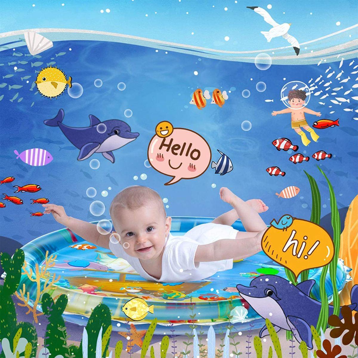 Toddly SplashJourney XL Inflatable Tummy Time Water Mat Sensory Mat for Baby Baby Water Play Mat