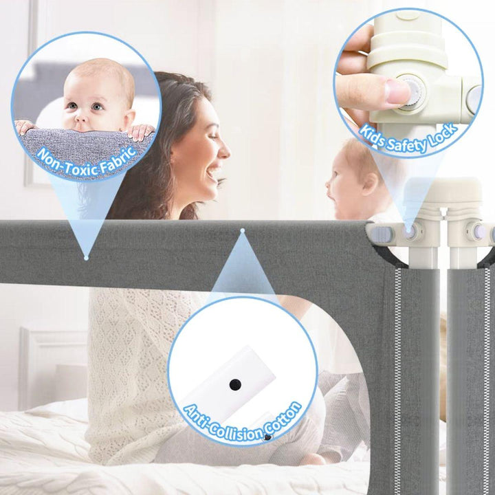 Toddly DreamGuard Adjustable Bed Rail Sets for Secure & Peaceful Nights - Babies Mart Australia