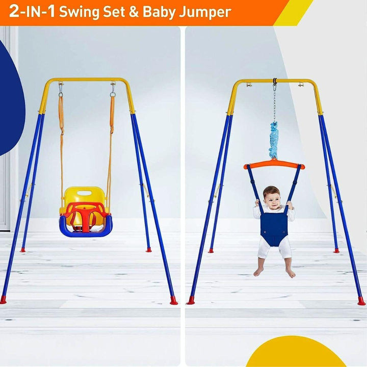 Toddly JoySwing 2-in-1 Toddler Swing Set & Baby Jumper Bouncer Playset - Babies Mart Australia